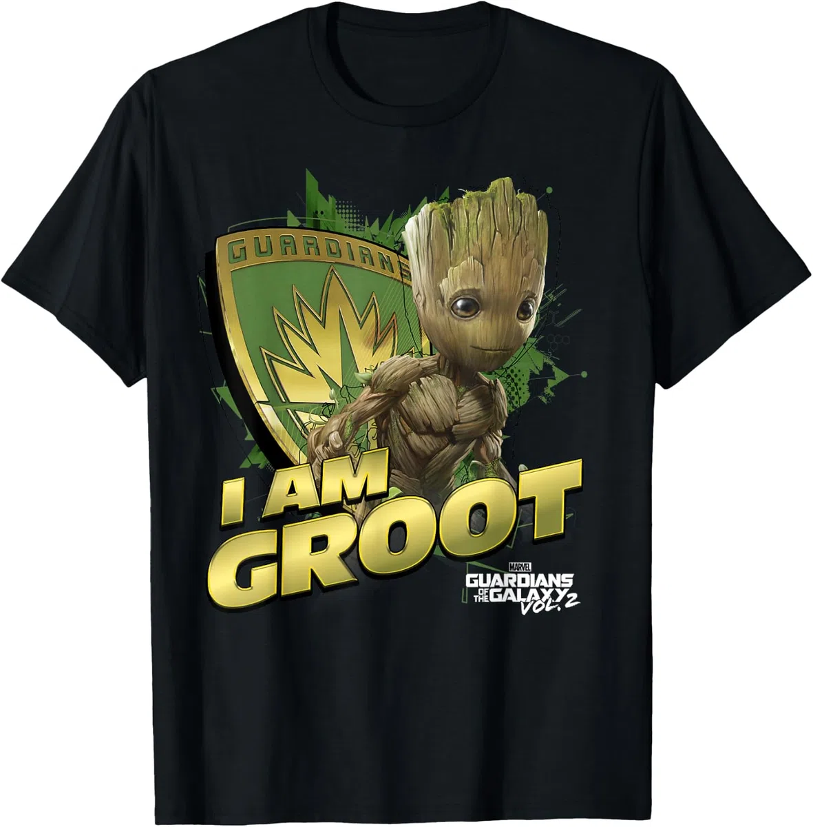 Marvel Guardians Vol.2 I AM GROOT Shield Splash Maglietta