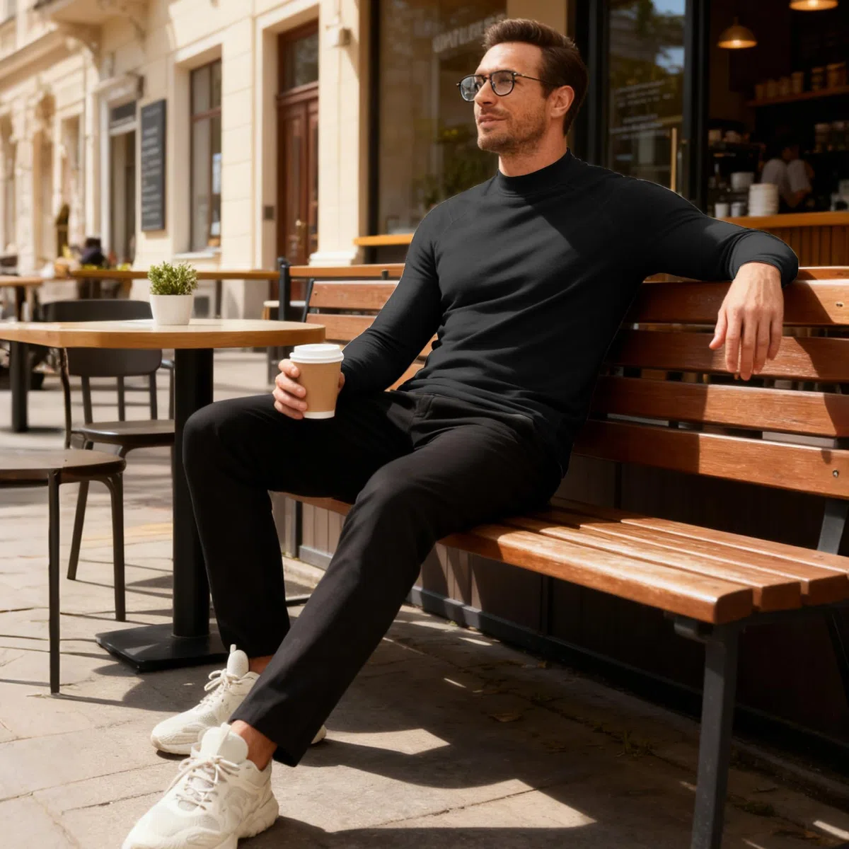 MEETYOO Intimo Termico Uomo Maglia a Maniche Lunghe Leggera Camicia da Lavoro e Sportiva Morbida per Climi Freddi