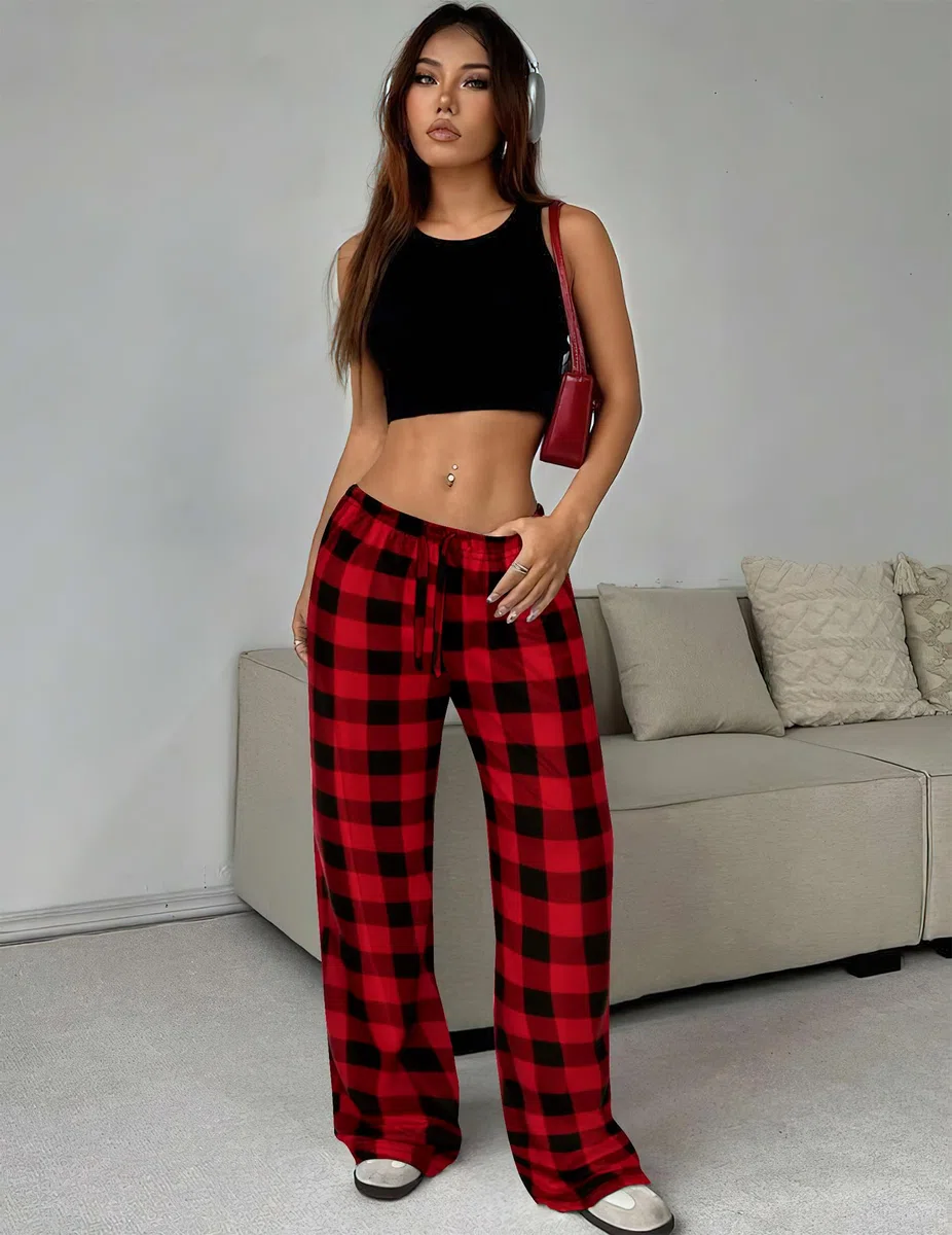 Ekouaer Pantaloni da Pigiama da Donna Lunghi Morbido Pantaloni da Notte con Tasche per Casa Dormire Yoga Jogging S-XXL
