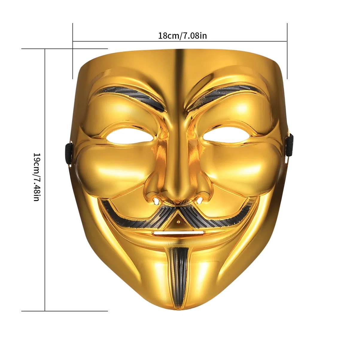 PanBeiQiWEU 4 Pezzi V per Vendetta Guy Maschera, Halloween Costume Cosplay Party Mask, Anonymous Mask, Maschere di Carnevale Unisex per Halloween Cosplay Party Regali - 4 Colori