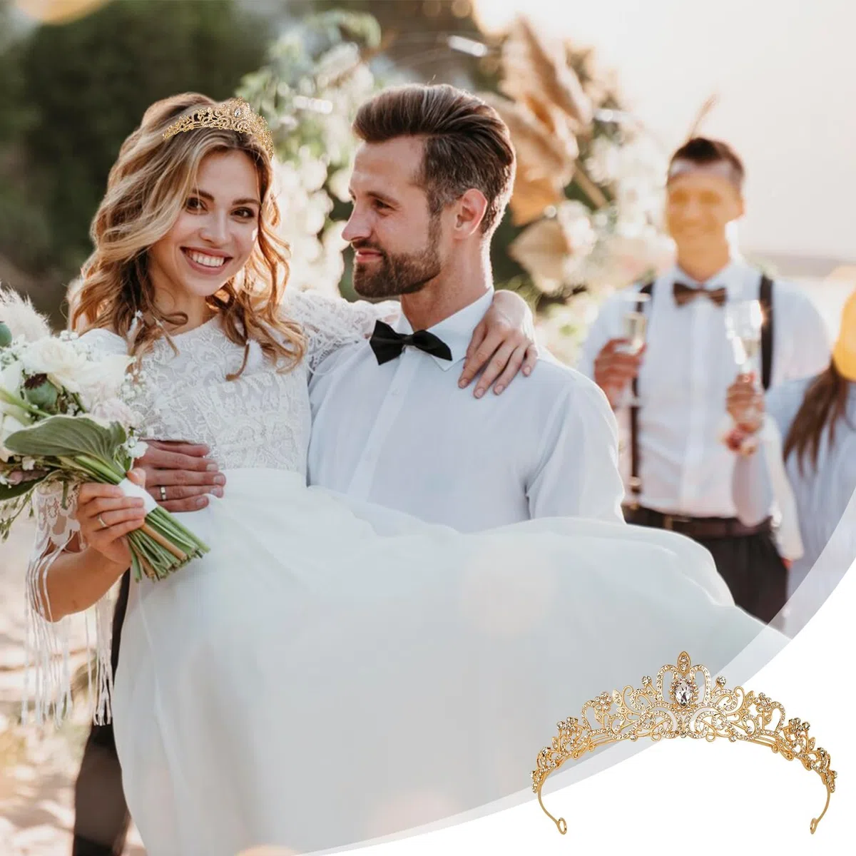 Tiara Corona di Cristallo,Tiara da Donna Accessori Cristallo Strass Diadema Corona Regina Coroncina Principessa Diadema per Capelli da Sposa per La Festa di Compleanno Regali di Natale