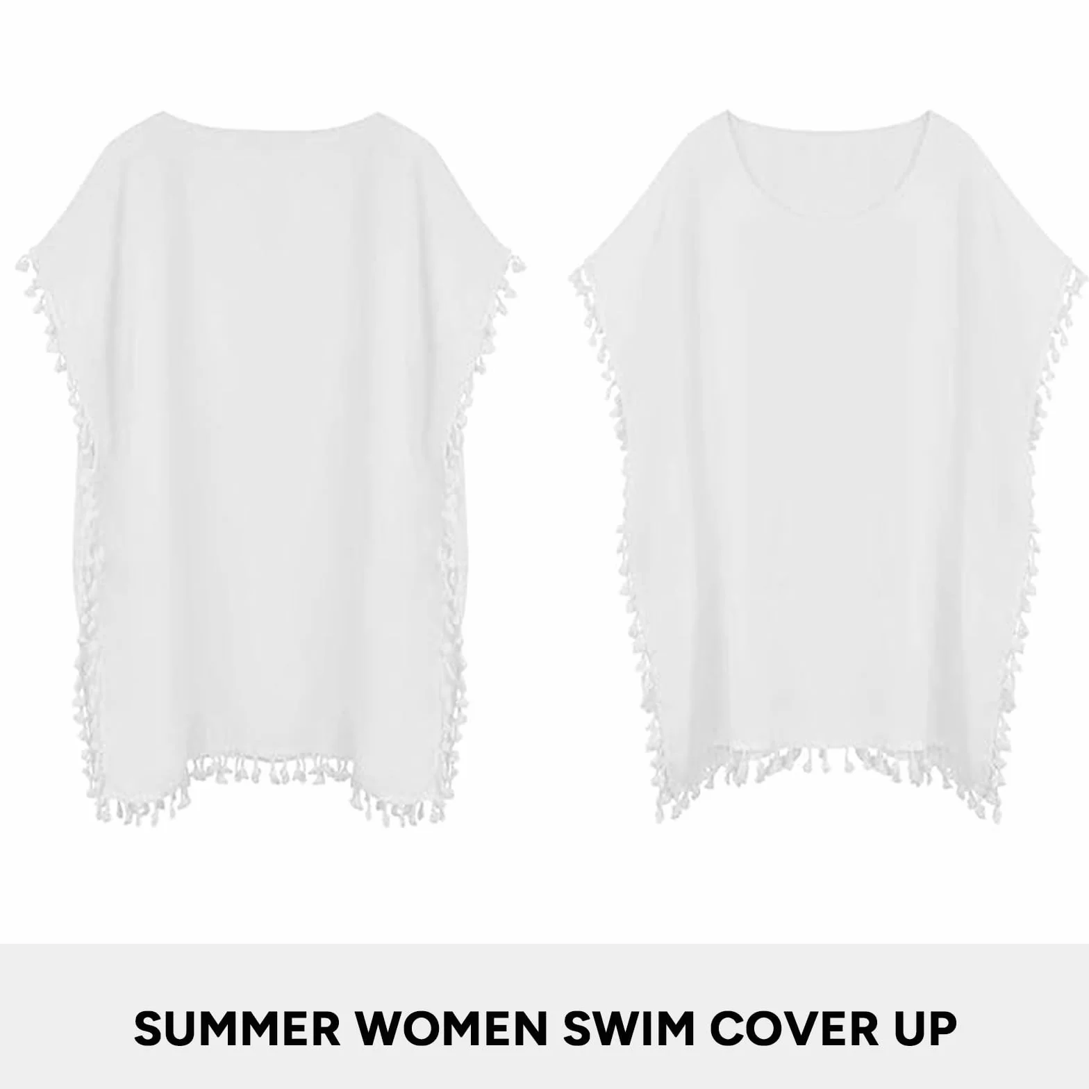 Copricostume da Bagno Donna Mare Scollo a V Abito da Spiaggia Chiffon Nappa Vestito Mare Copricostumi da Bagno Estivi Allentato Bikini Cover Up Costumi per Spiaggia Piscina