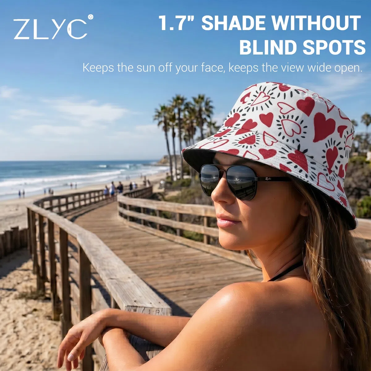 ZLYC Unisex Moda Ricamato Pesca Cappelli Estate Outdoor Hat per Adolescenti