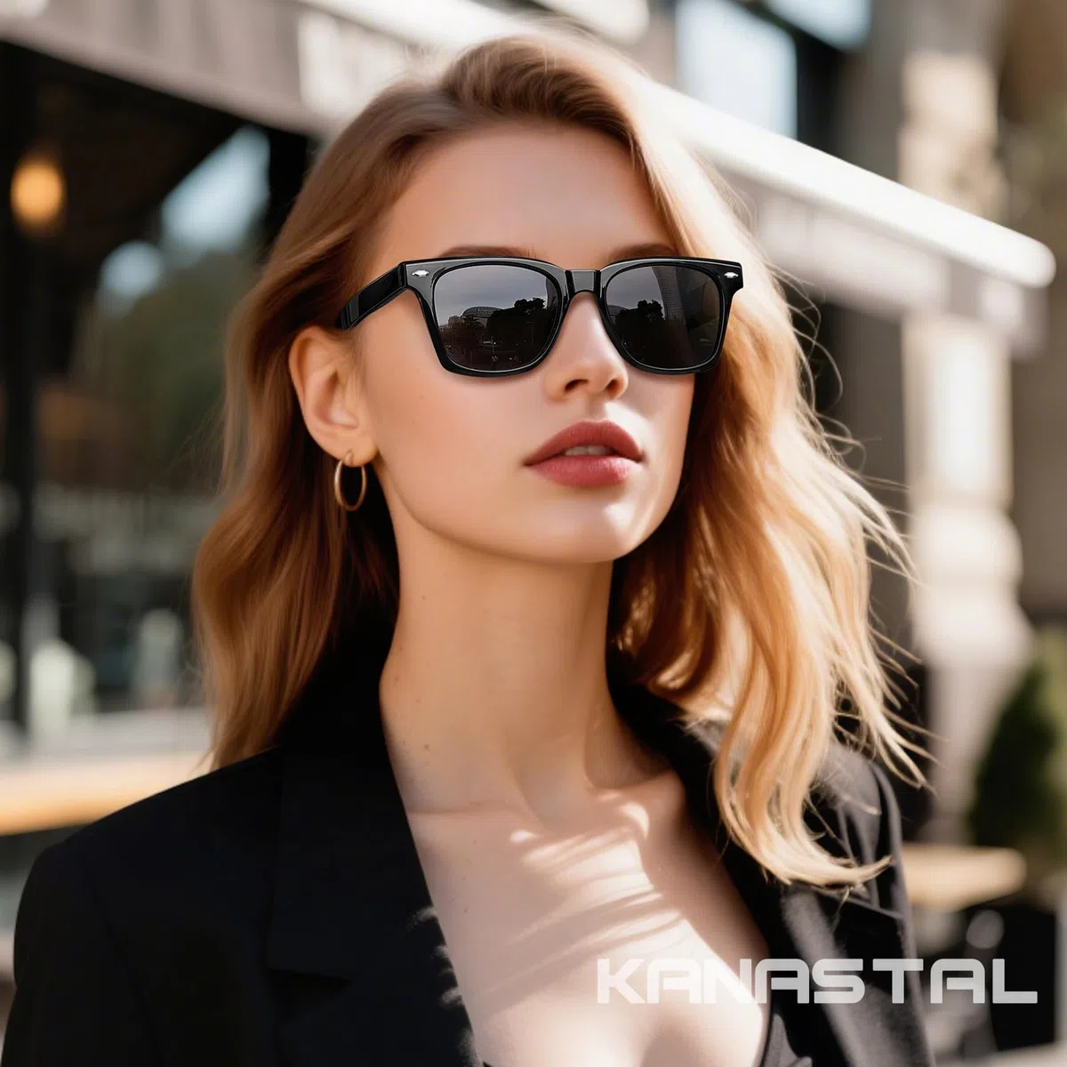 KANASTAL Acetato Occhiali da Sole Uomo Donna Polarizzati TR90 con Protezione UV400 Quadrati Vintage Retrò Sunglasses
