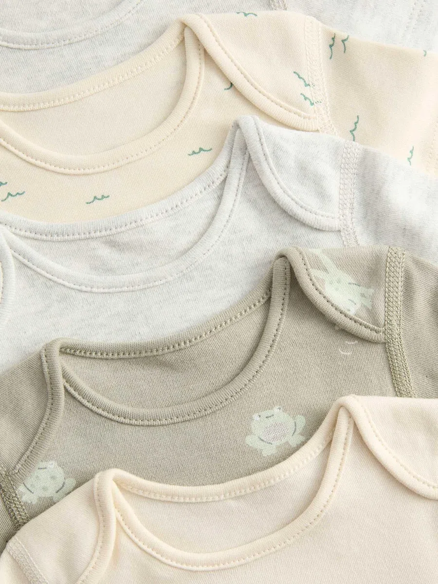 Marks & Spencer Bambino Fantasia Body 7-Pack con Frog Stampa – Unisex per Bambini e Ragazze – 100% Puro Cotone
