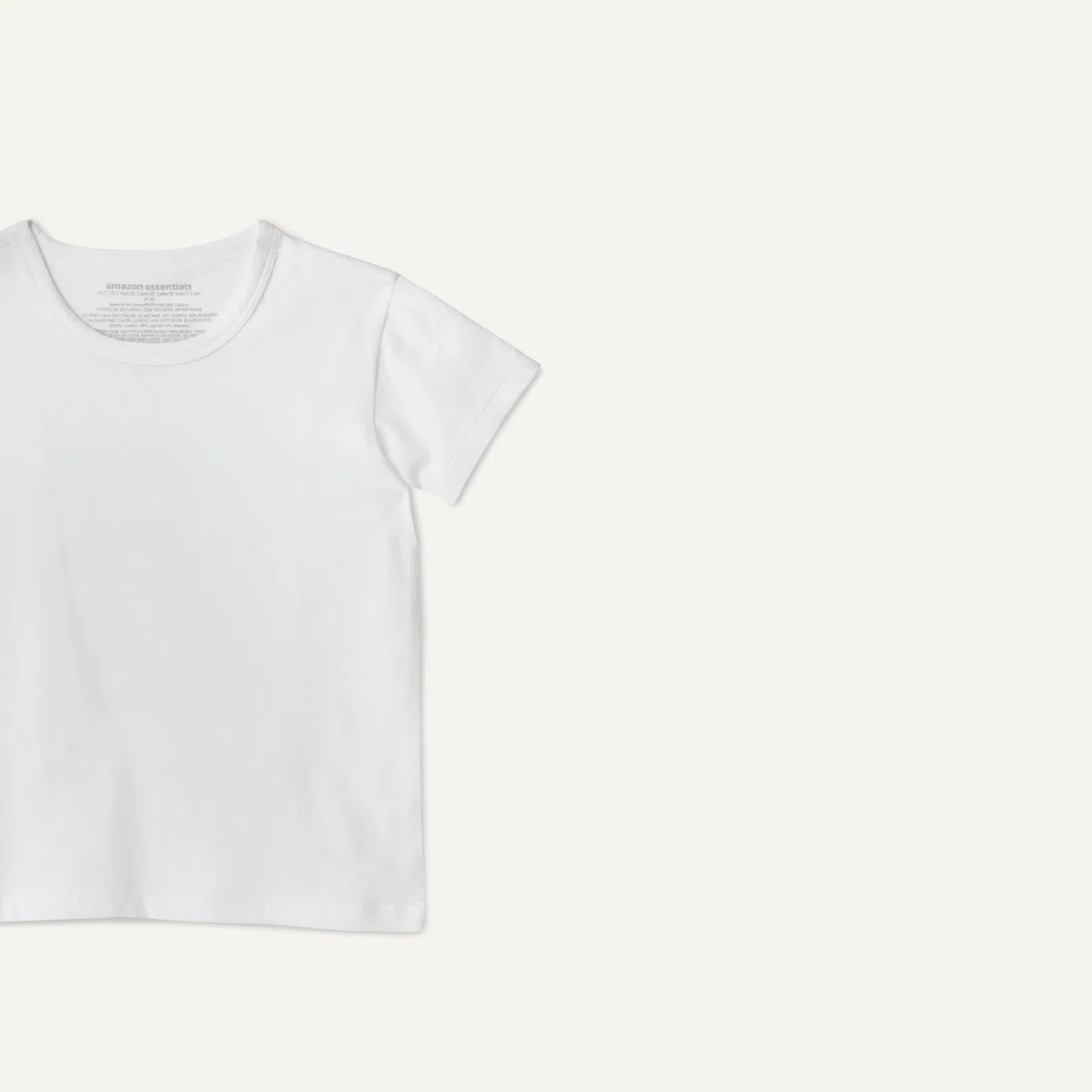 Amazon Essentials Maglietta Intima Girocollo in Jersey di Cotone Bambini e ragazzi, Pacco da 5