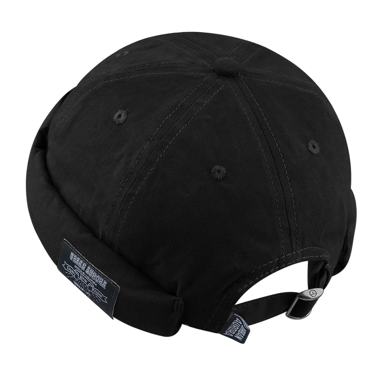 Clakllie Berretto Portuale Uomo Cotone Docker cap Cappello Senza Visiera Estivo Berretto Docker Regolabile Retro Brimless Beanie Hat Classic Docker Leon Hat Cappello da Porto Rolled Cuff （56-60CM）