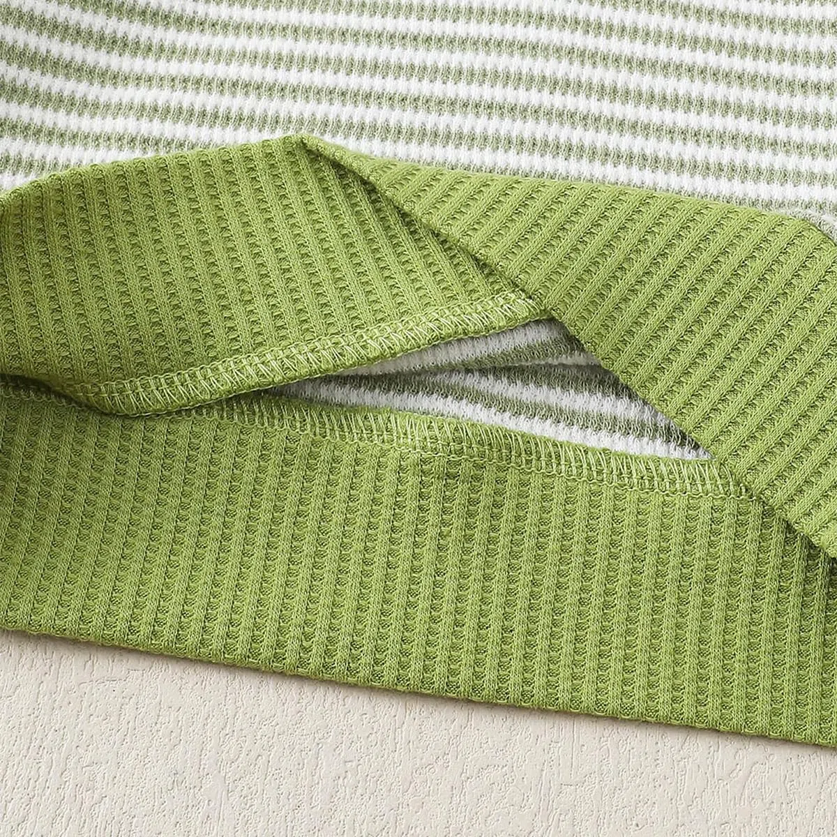 Set di Vestiti per Neonati Bambini Felpa a Righe con Colletto a Maniche Lunghe e Pantaloni 2 Pezzi Completo Primavera Autunno Abiti
