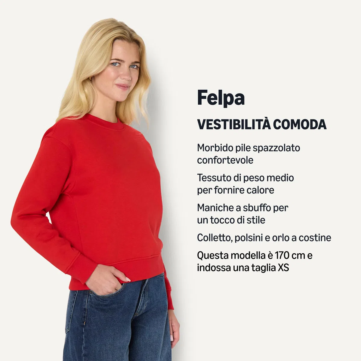 Amazon Essentials Donna Felpa Squadrata a Girocollo con Spalle scese