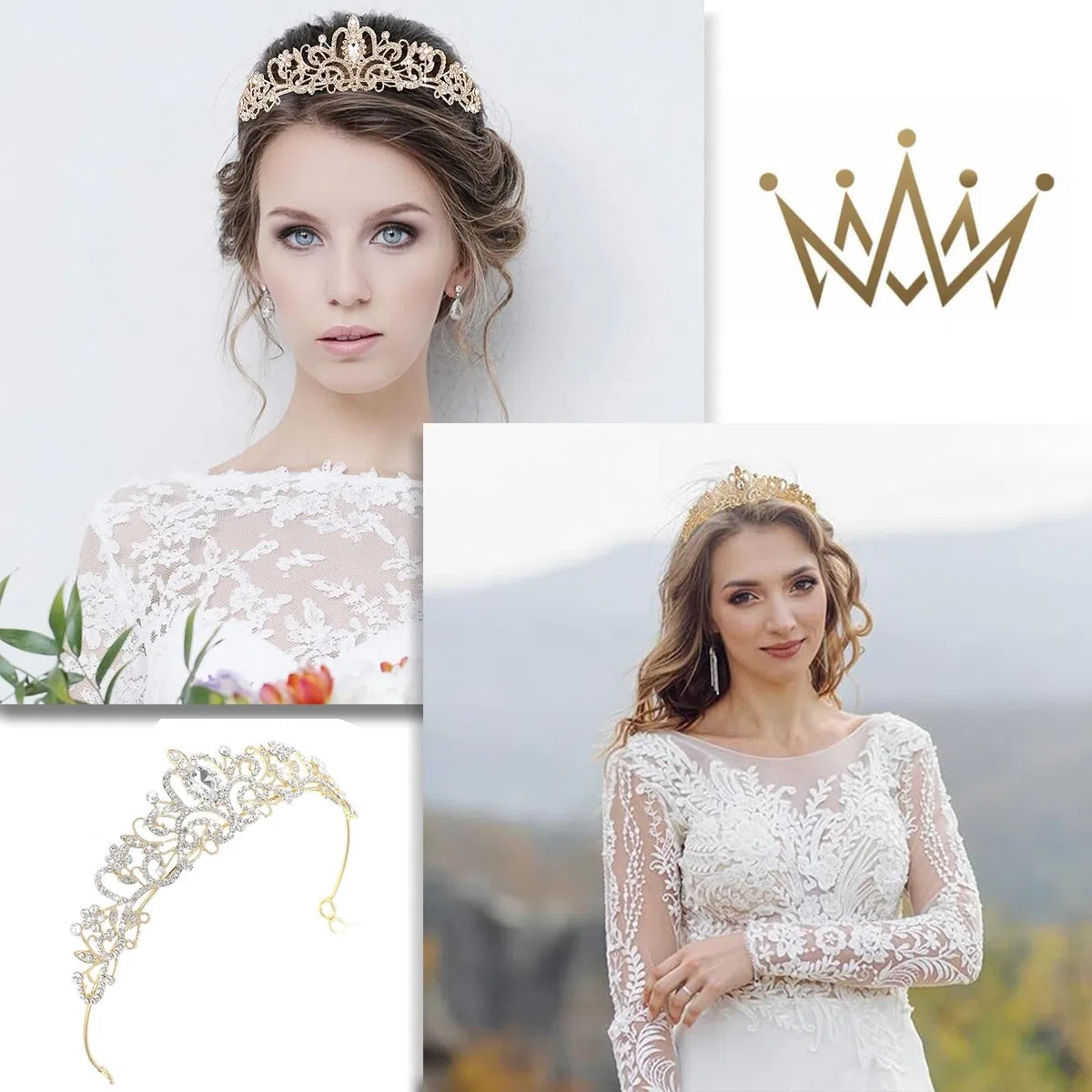 Tiara Corona di Cristallo,Tiara da Donna Accessori Cristallo Strass Diadema Corona Regina Coroncina Principessa Diadema per Capelli da Sposa per La Festa di Compleanno Regali di Natale