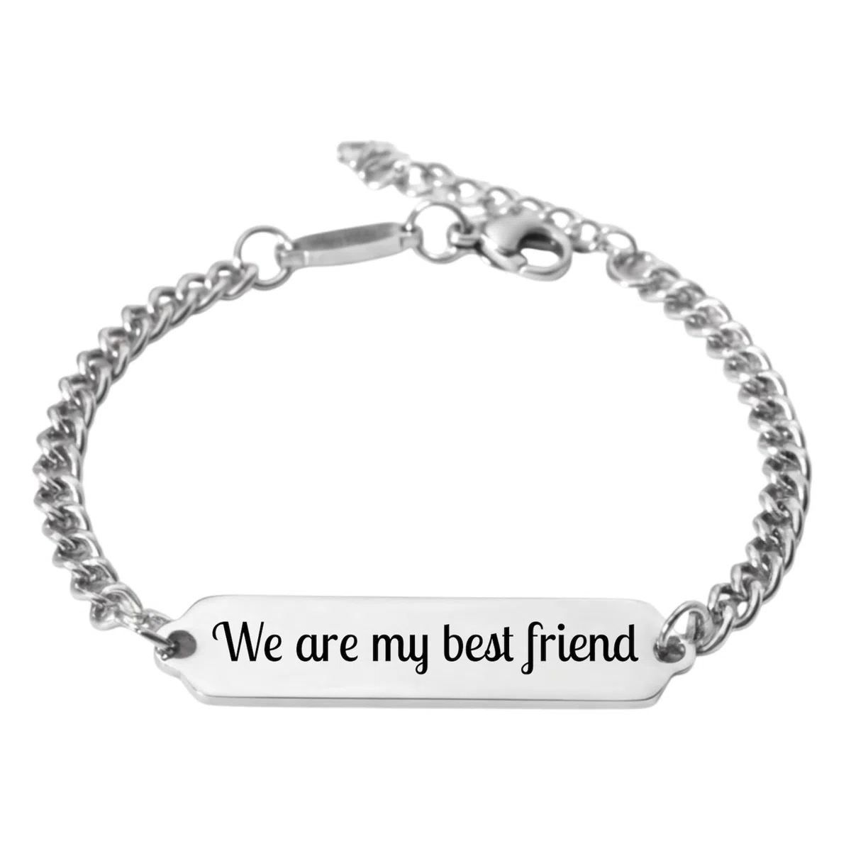 Vero Bijoux Bracciale uomo personalizzato con incisione, Bracciale nome, Bracciale coordinate geografiche, Bracciale uomo acciaio inox regolabile