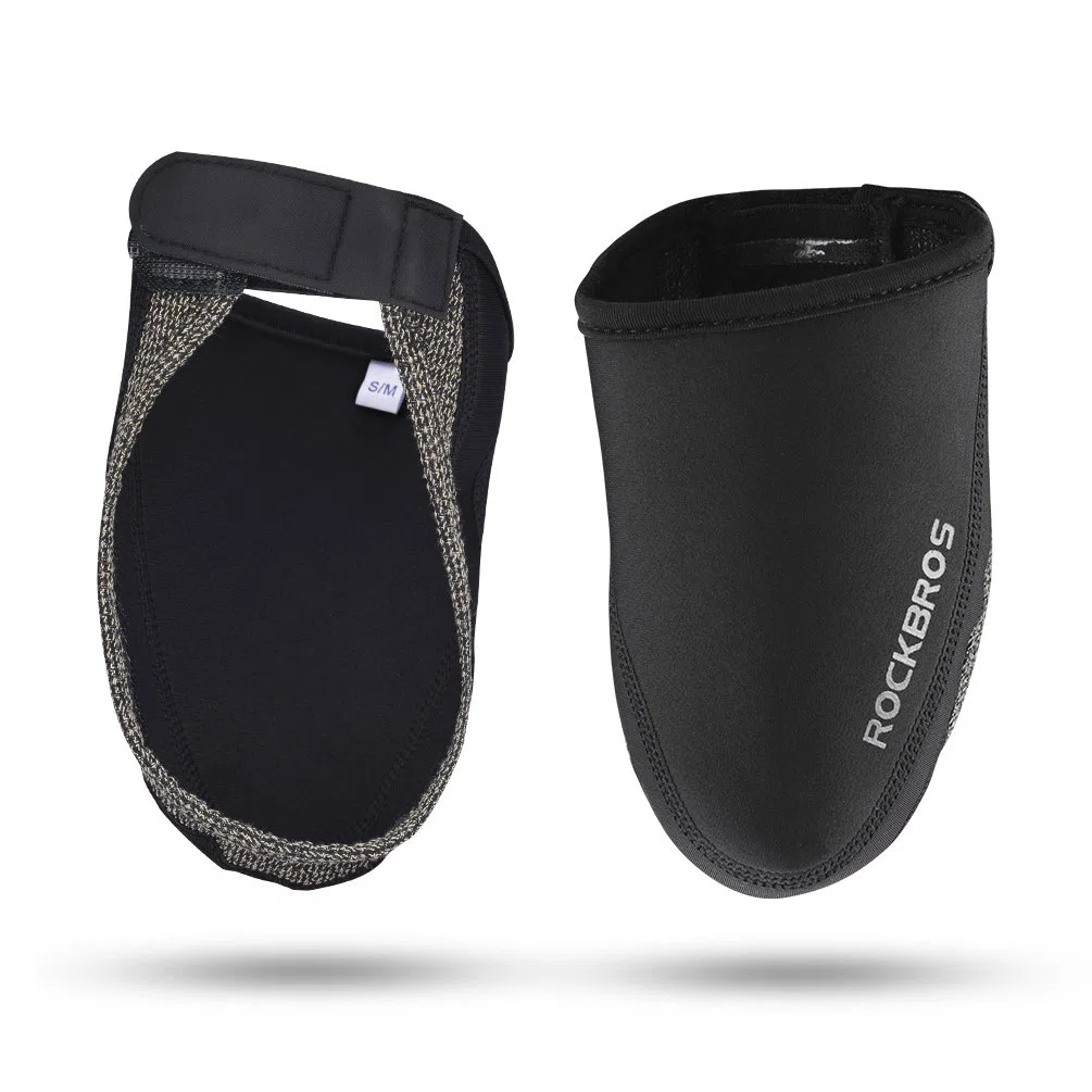 ROCKBROS Copriscarpe Ciclismo Invernale Copri Punta per Bici MTB Uniersale Elastico Ultra-Leggero Impermeabile Taglia L 39-45