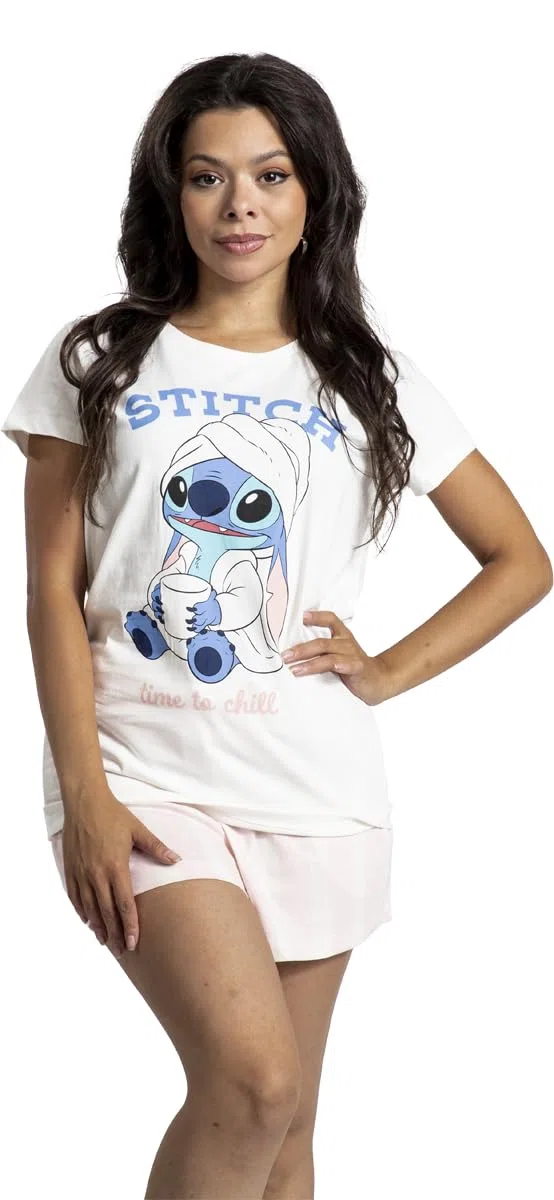 Lilo & Stitch Stitch - Time To Chill Donna Pigiama Panna/Rosa Regular