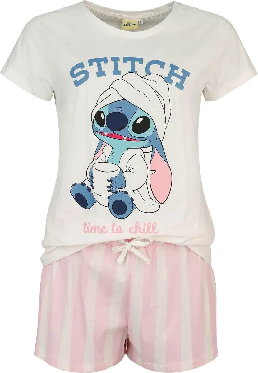 Lilo & Stitch Stitch - Time To Chill Donna Pigiama Panna/Rosa Regular