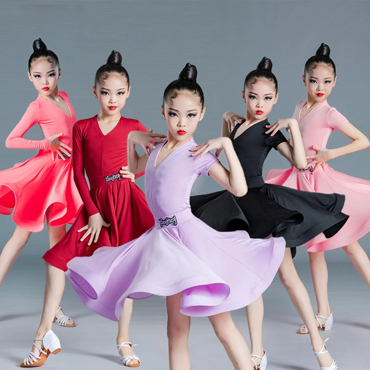 Vestito da Ballo Latino per Ragazze, Costumi da Ballo da Sala, Vestito da Competizione Diviso, Set di Abbigliamento per Spettacoli, Abito da Ballo Moderno