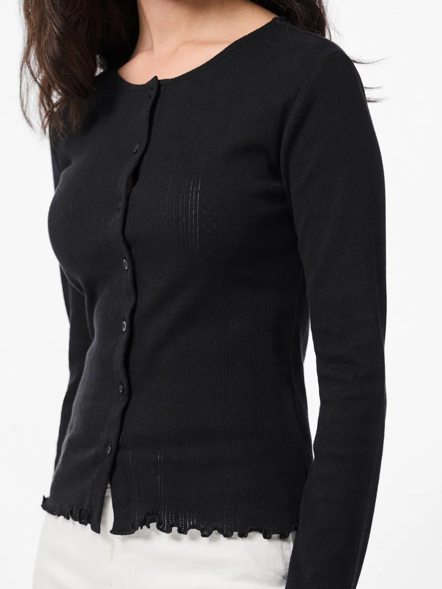 PIECES Pcmarie LS Poin Cardigan Jrs Noos Donna