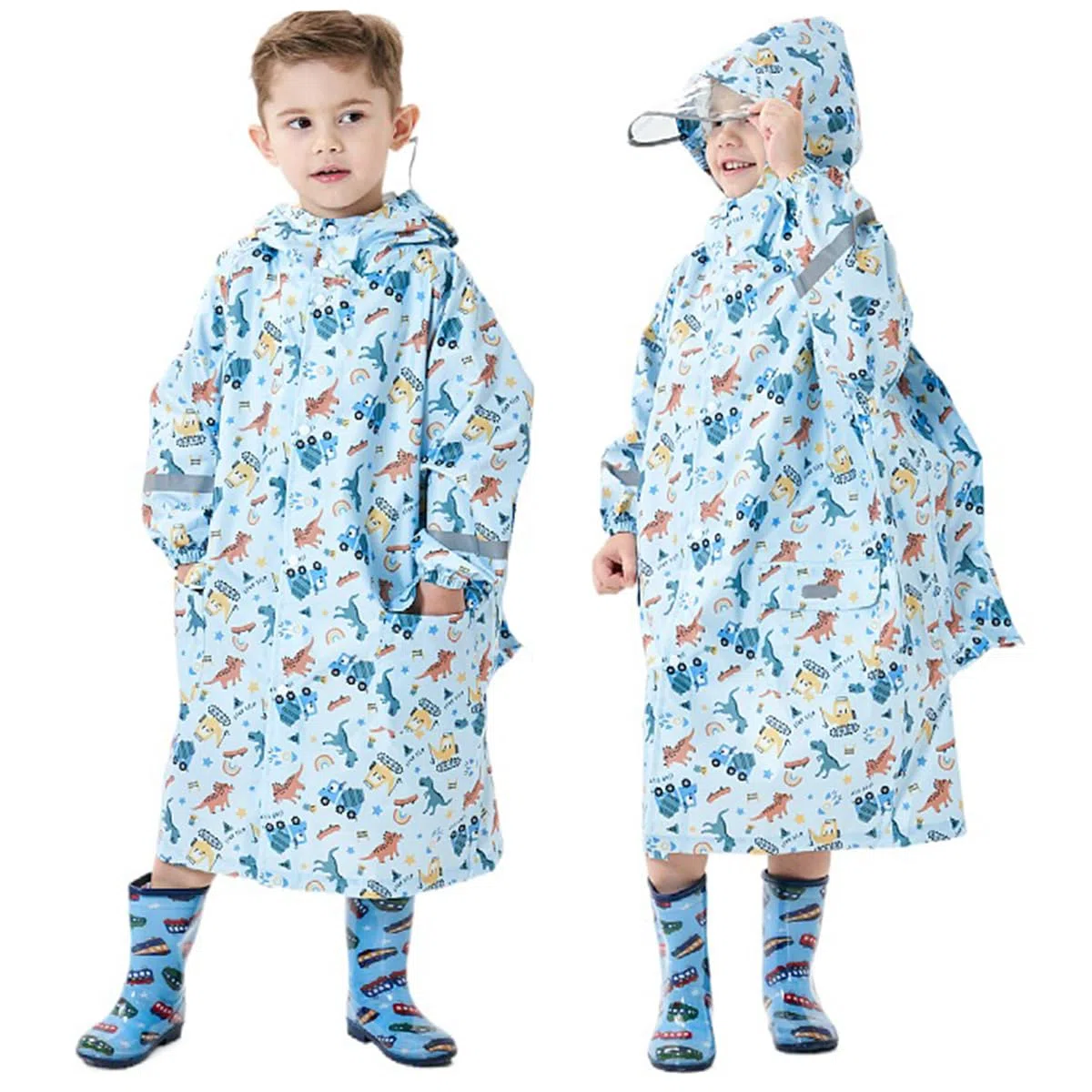 Impermeabili per Bambini Giacca Antipioggia per Bambina e Ragazzo Leggero Abbigliamento Antipioggia per Bambini Giacca Impermeabile per Bambini Poncho 3-12 anni