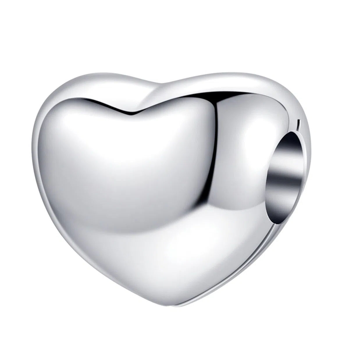 925 Sterling Silver Heart Clip Charm Stopper Charm Lock Charm Spacer Charm for Pandora Charm Bracelet