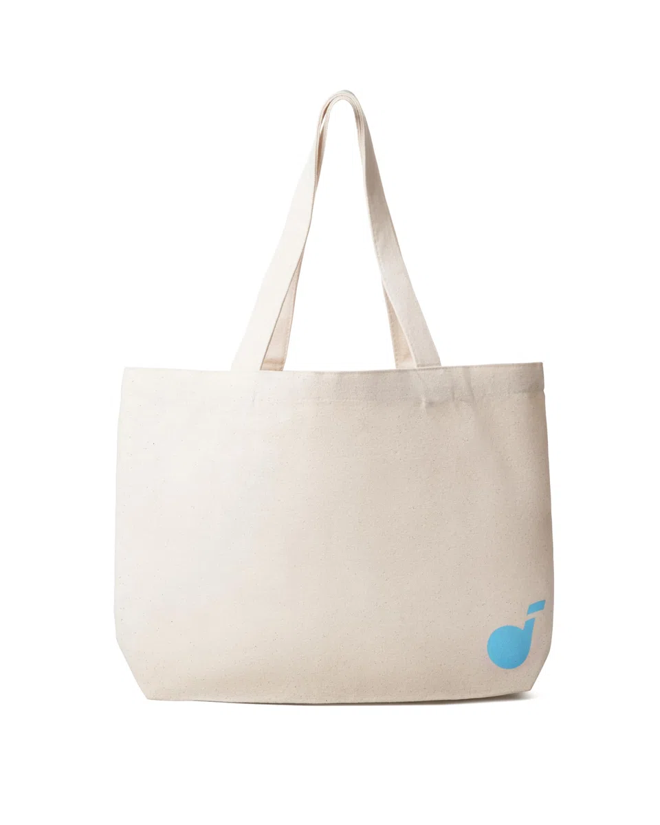 Soundcore Borsa tote, manico lungo con tasca esterna, cotone naturale, realizzata per viaggi, shopping e lavoro