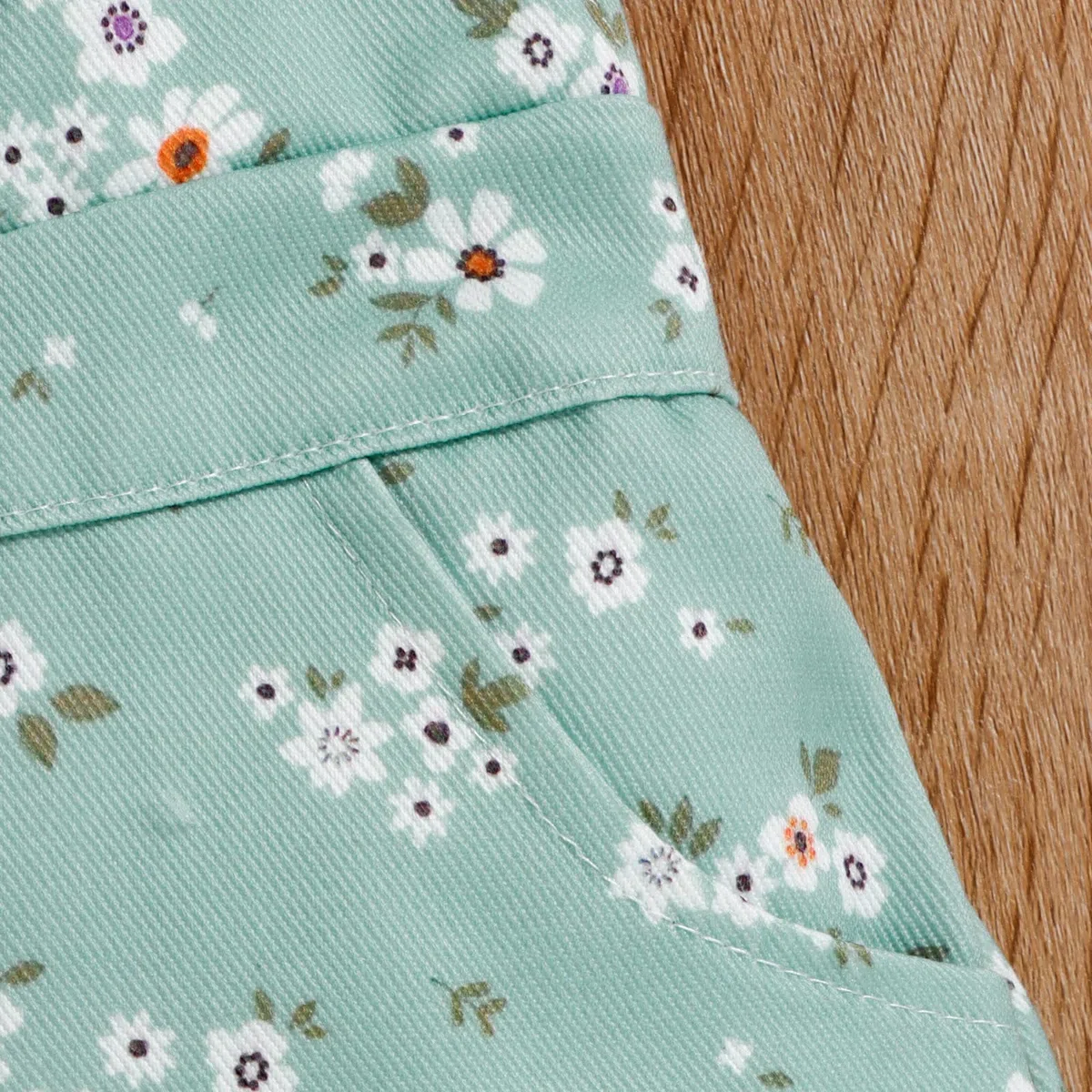 Abiti Neonata Top Senza Maniche a Coste Pantaloncini con Bretelle e Fiori Tasche set di Vestiti Neonata