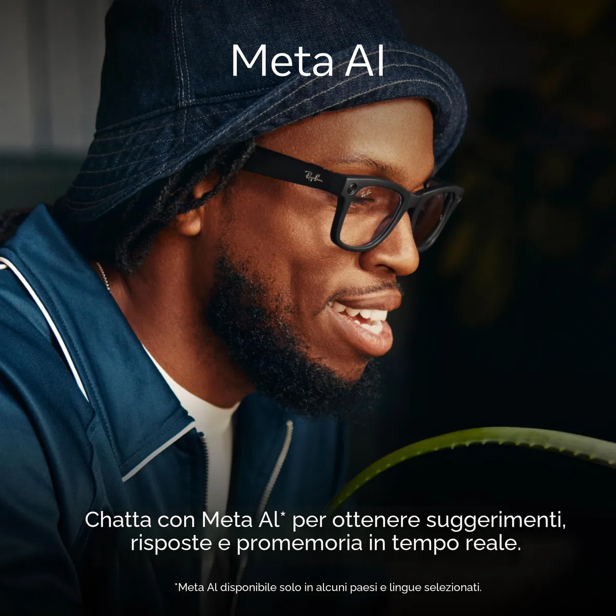 Ray-Ban | Meta Smart Glasses, Wayfarer, Nero opaco/Grafite Sfumata Polarizzata, Regular