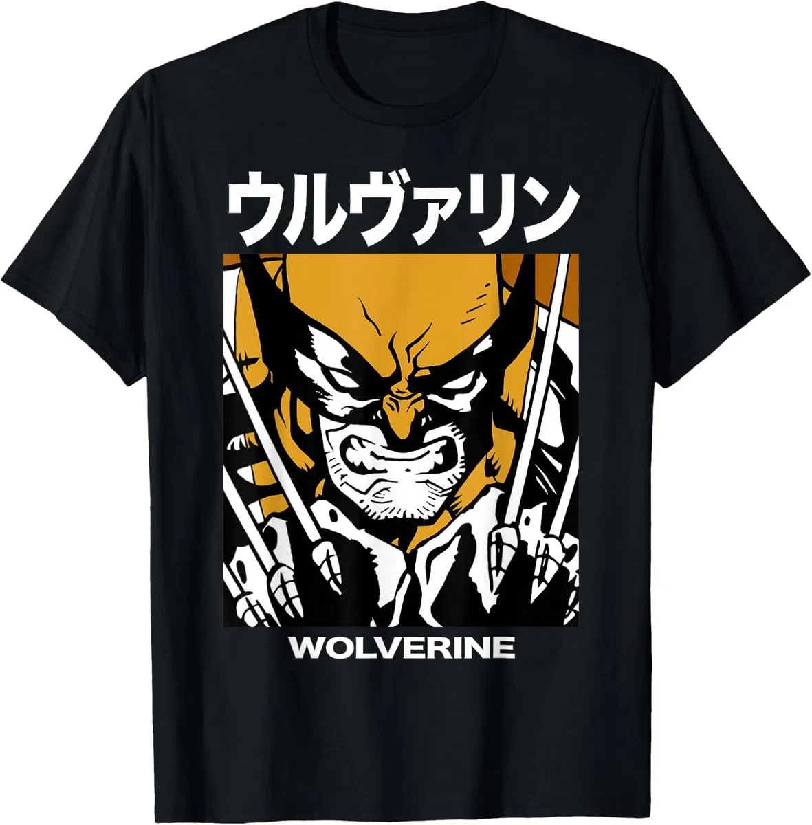 Marvel X-Men Wolverine Kanji Blades Pose Maglietta