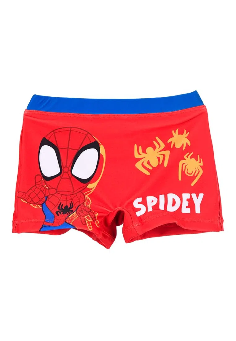 Marvel Spider-Man Spidey Costume da bagno per ragazzi e bambini, pantaloni da bagno rosso o blu, per spiaggia, piscina, lavaggio a mano
