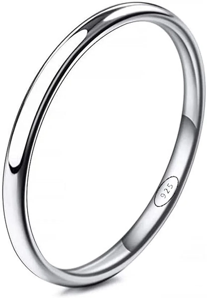 Donipreziosi Ferma Anelli in Argento 925% Rodiato, Made in Italy - Fedina Nichel Free di Tutte Le Misure - Uomo Donna