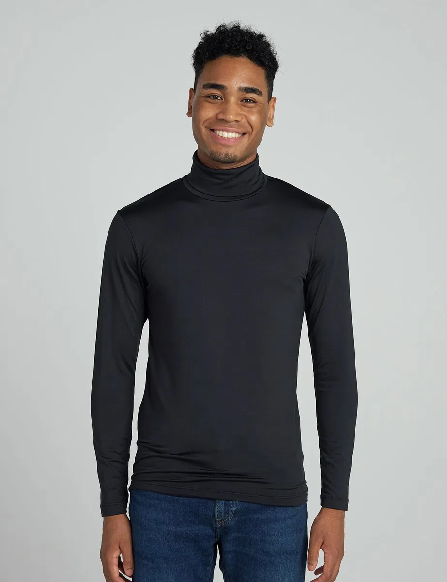 LAPASA Maglia Termica Dolcevita Leggera/Peso Medio Strato Base Uomo - Abbigliamento Termico T-Shirt M122 M124