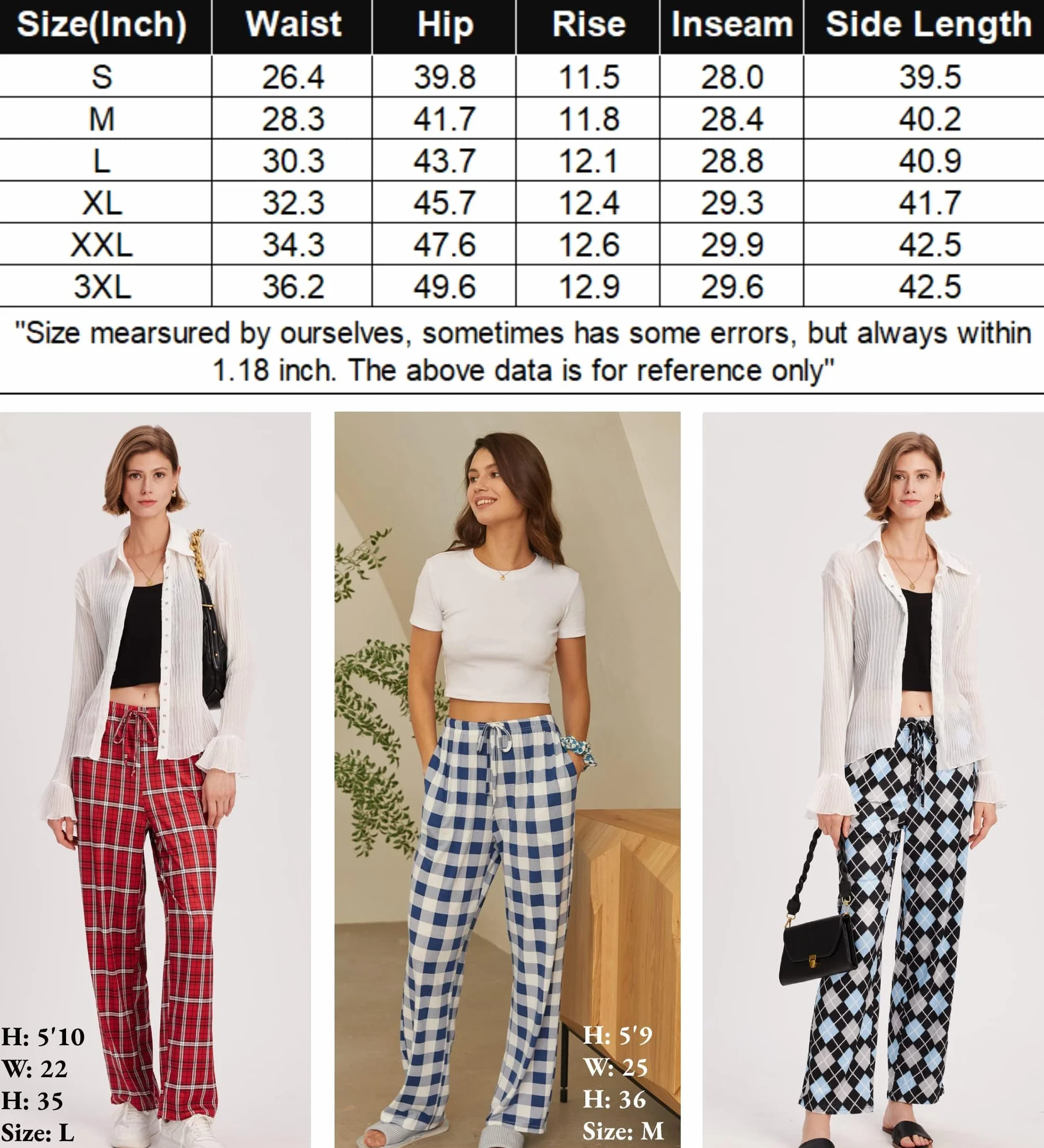 Ekouaer Pantaloni da Pigiama da Donna Lunghi Morbido Pantaloni da Notte con Tasche per Casa Dormire Yoga Jogging S-XXL