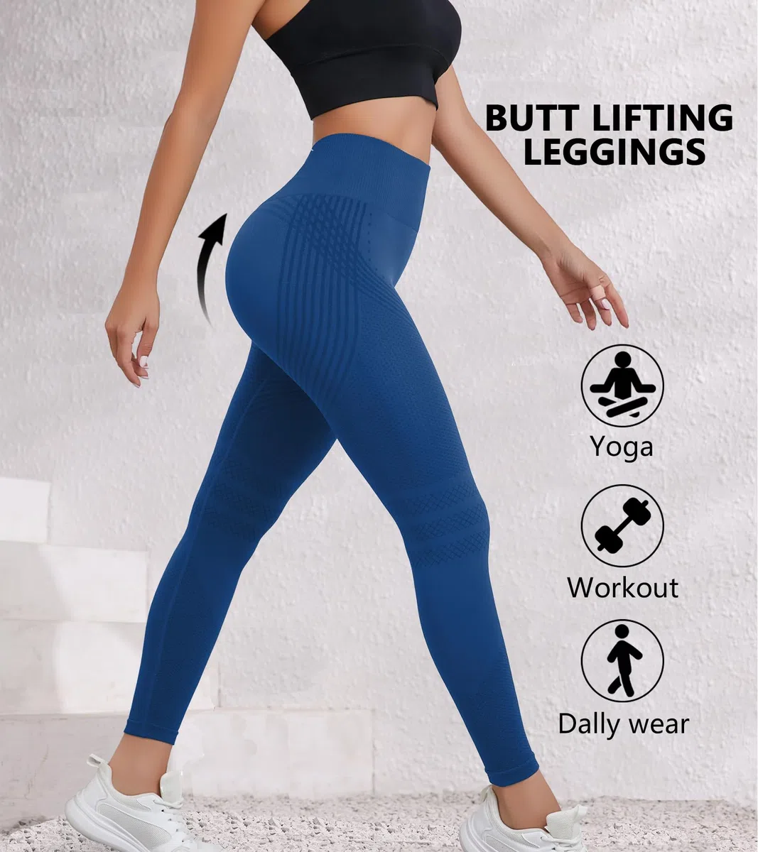 Leggings Sportivi Scurch Butt da Donna Vita Alta Anticellulite Leggings Compressivi Modellanti Pantaloni Sportivi Lunghi Booty Lifting Pantaloni da Yoga Palestra Corsa Senza Cuciture Elastici