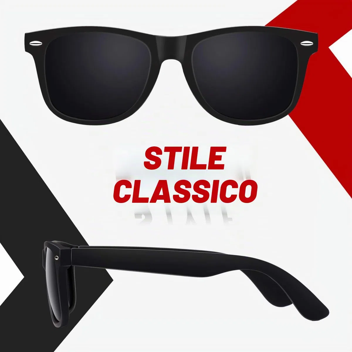 Sunier Occhiali da Sole da Uomo Donna Polarizzati Classici Anni 80 Guida 100% UV400 Protezione