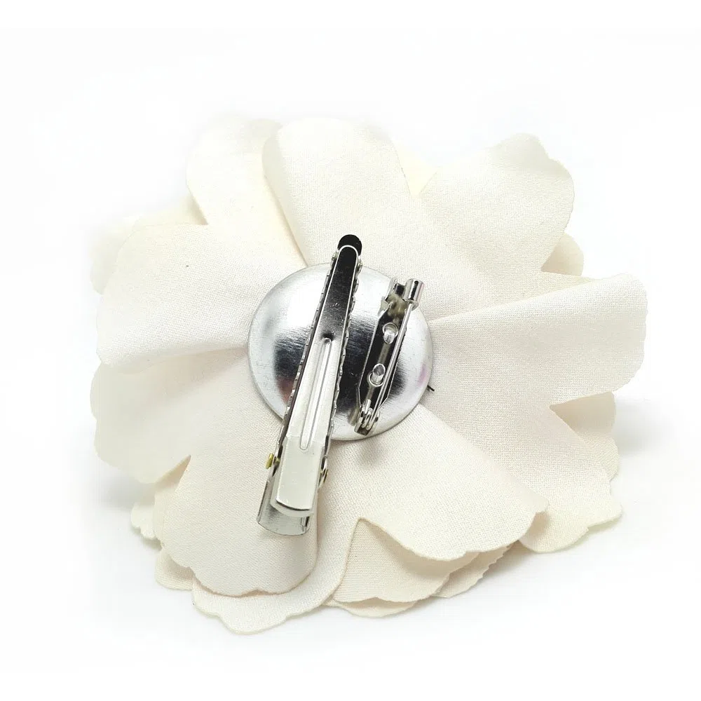 Camelie Fiore Clip di capelli pin spilla (Crema) (A74)
