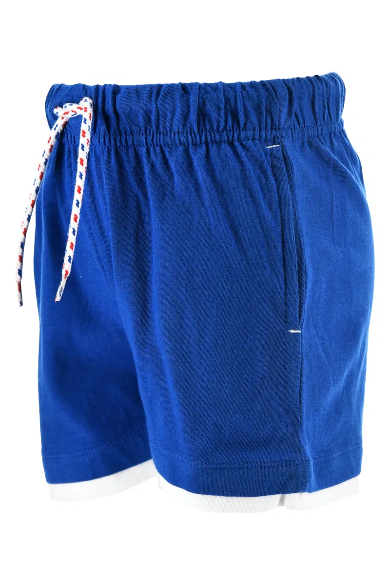 Marvel Avengers Pigiama Estivo 2 Pezzi per Bambini e Ragazzi, T-Shirt Bianca con Hulk, Spider-Man e Captain America, Shorts Blu