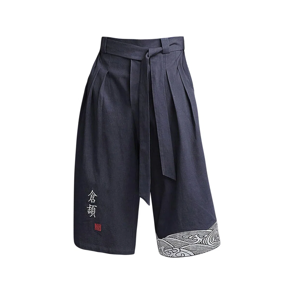 Kirakuco Pantaloni Giapponesi Uomo 3/4 Estivi Cotone Lino Baggy Yoko Pantalone Giapponese Larghi Taglie Forti Japan Casual Stile Leggeri Uomini Kimono Pantalones Elasticizzati S-5XL