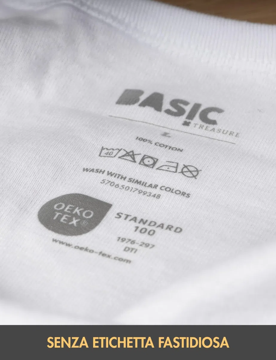 Basic Treasure Confezione da 5/6 canottiere da uomo, 100% cotone, canottiera da uomo, di alta qualità, senza maniche, Nero, M