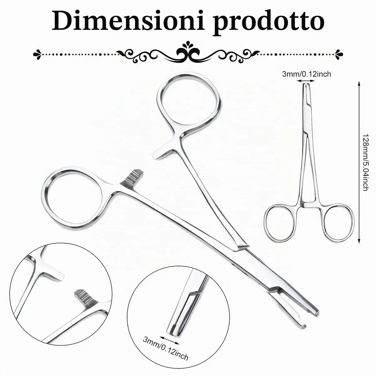 Pinza Piercing 3 Mm,Pinza Piercing con Palline Aprisfere Piercings,Pinzas Pierc a Sfera Strumento per Piercings, Apertura Sostituzione Orecchio, Labbro, Ombelico,Lingua,Pierc Sopracciglia