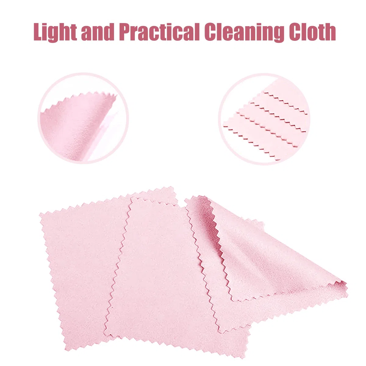 100 Pcs Panni per lucidare gioielli Gioielli Panno Pulizia Panno per Pulizia Gioielli per Pulire Argento Ottone Platino Oro Sterling Orologi (Rosa)