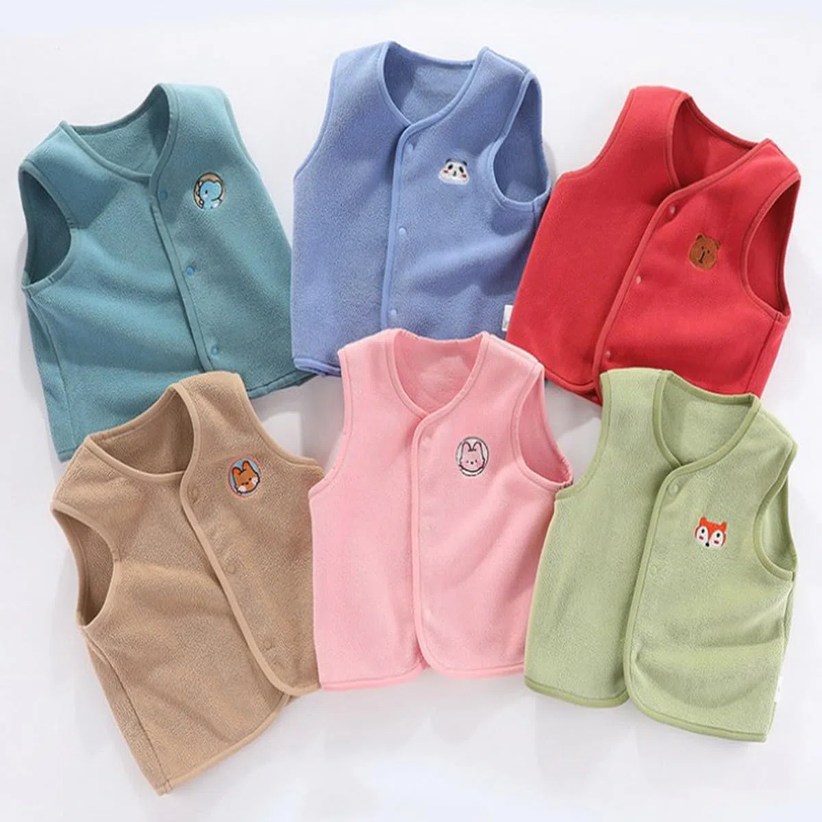 2 Pezzi Gilet Invernale in Pile Bambini e Ragazzi Ragazze Giacca Caldo Maglia Maglione Lavorato Senza Maniche per Bambina Cotone Bambini Gilet Modello per Primavera e Autunno 0-5 Anni