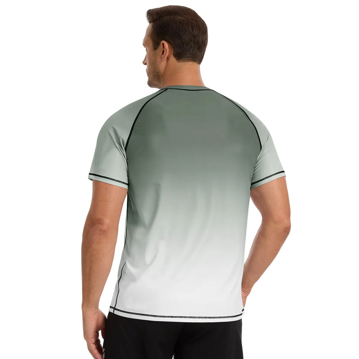 MEETWEE Maglietta Uomo sfumato Anti-UV UPF 50+ | Protezione Solare Traspirante Asciugatura Rapida | Leggero Elasticità 4 Vie per Escursioni Pesca Corsa Estate