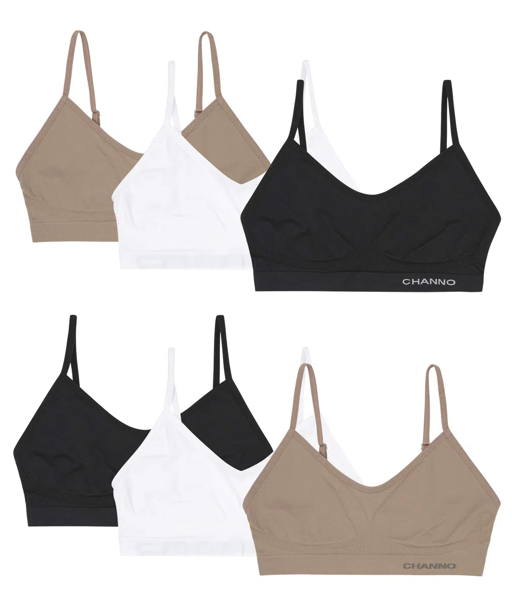 Channo Reggiseni Top Invisibili Senza Cuciture, Senza Ferretto o Imbottitura, in Nylon con Spalline Regolabili