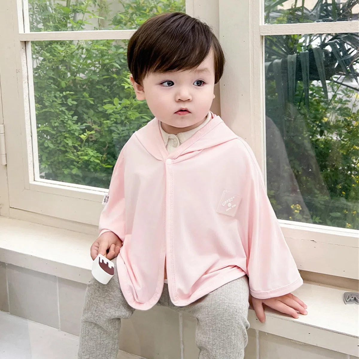 Giacca Antivento Bambina - Giacca Bambino con Protezione Solare, Felpa Leggera con Cappuccio per Neonati e Bambine con Protezione Solare Ideale per L'Estate. Cappotto Traspirante per Bambini Piccoli.