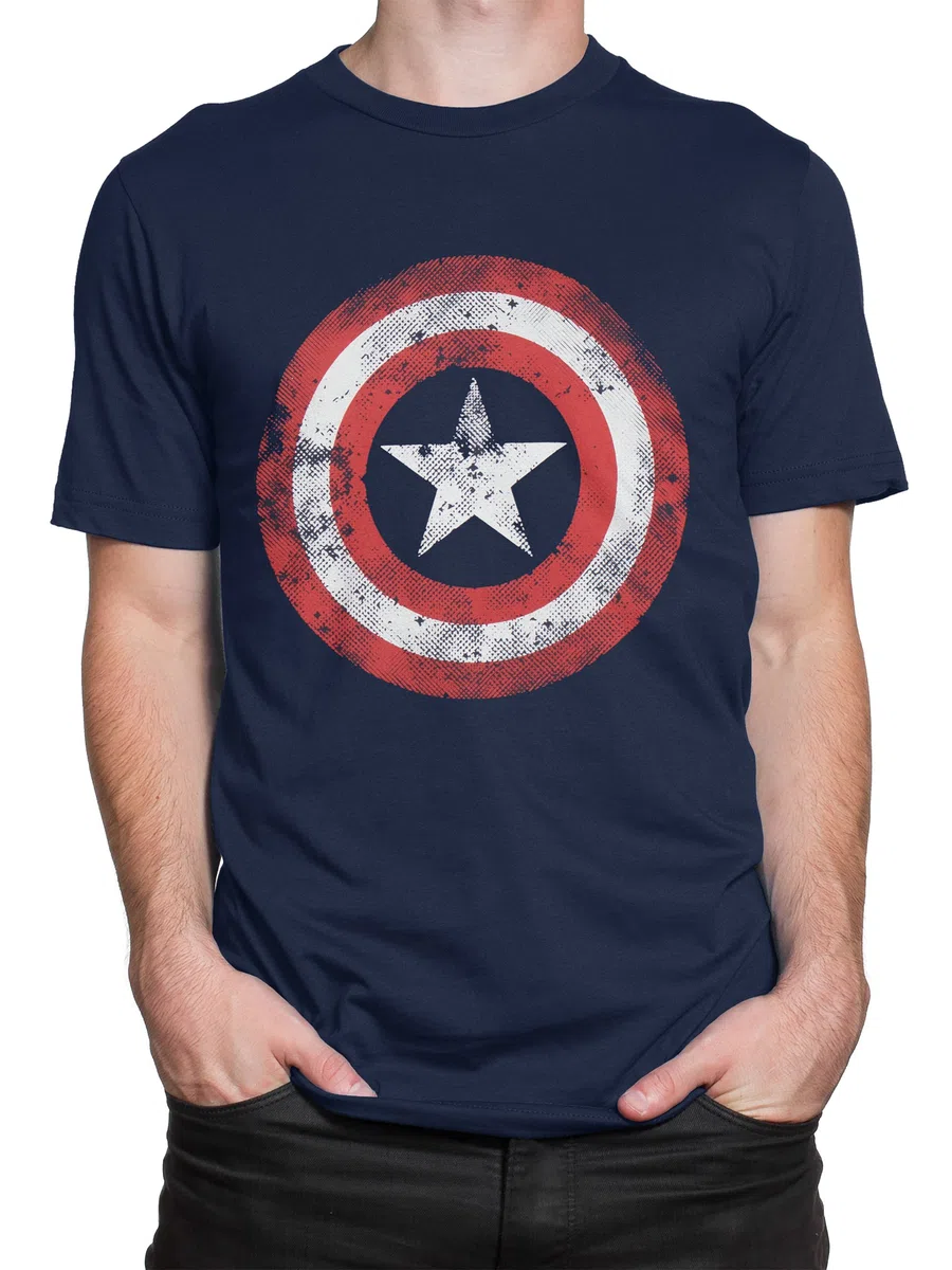 Marvel Maglietta per Uomo Capitan America