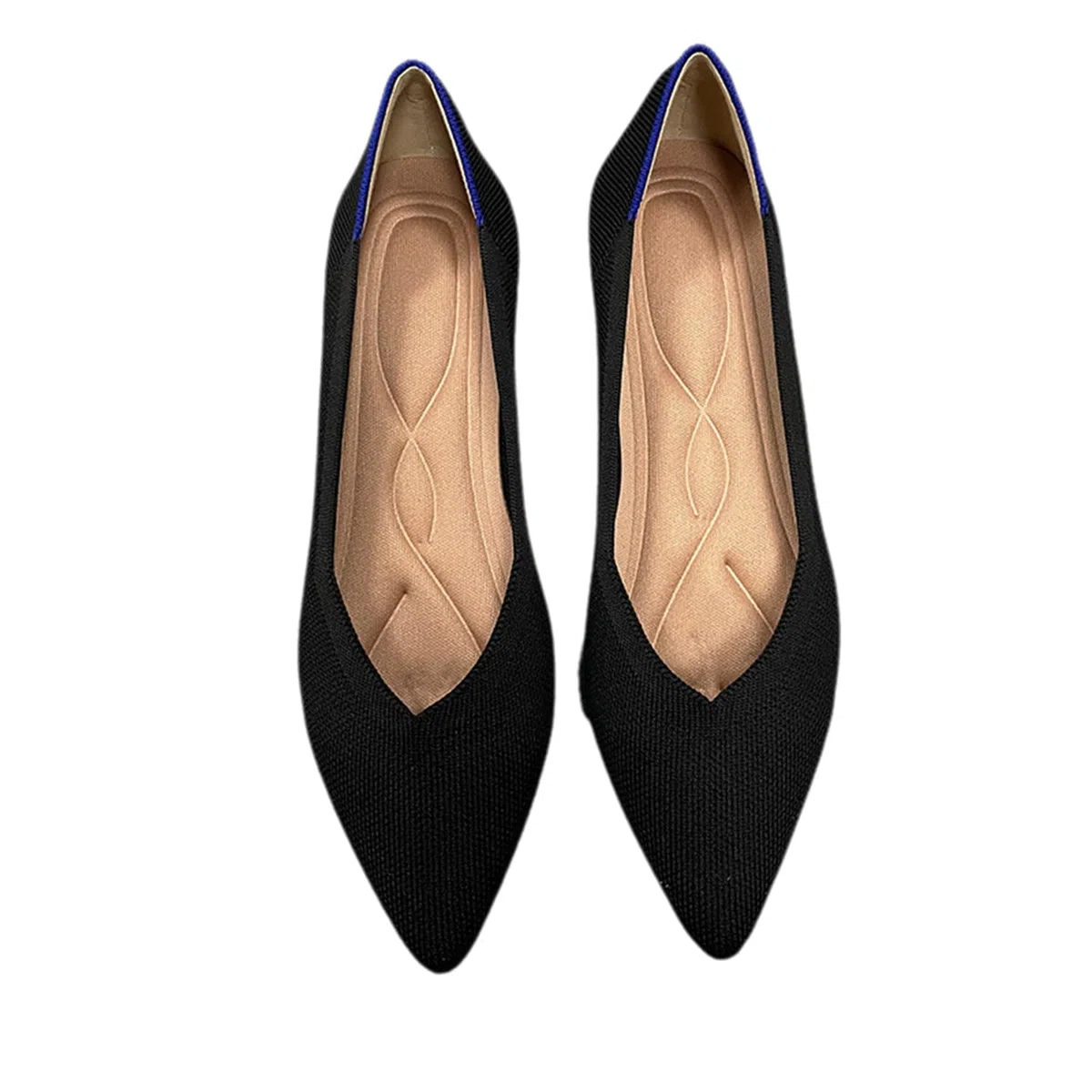 Ballerine scarpa basse da donna eleganti in maglia comode