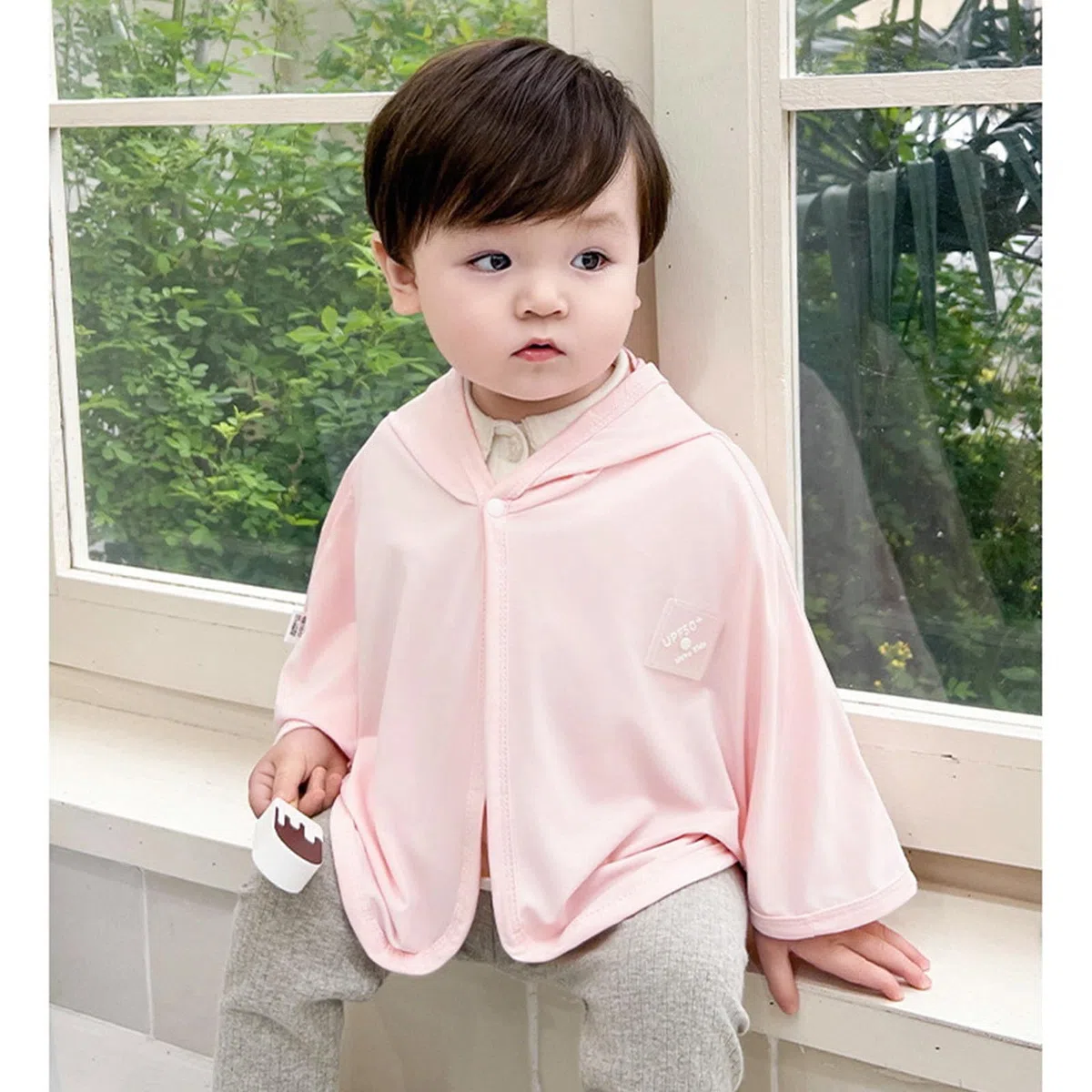 Giacca Antivento Bambina - Giacca Bambino con Protezione Solare, Felpa Leggera con Cappuccio per Neonati e Bambine con Protezione Solare Ideale per L'Estate. Cappotto Traspirante per Bambini Piccoli.