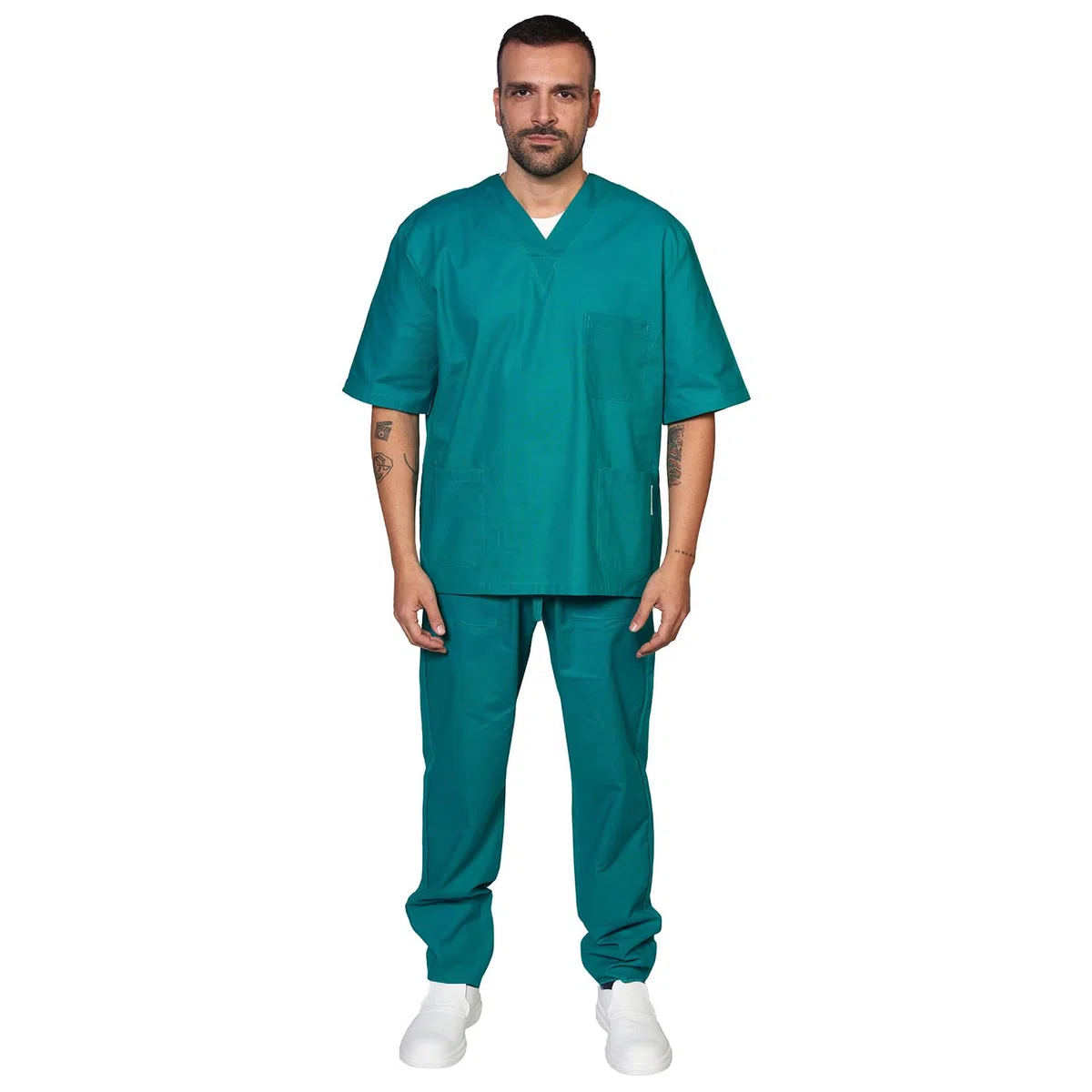 fratelliditalia.org Divisa OSPEDALIERA in Cotone Casacca E Pantalone Scollo A V Unisex