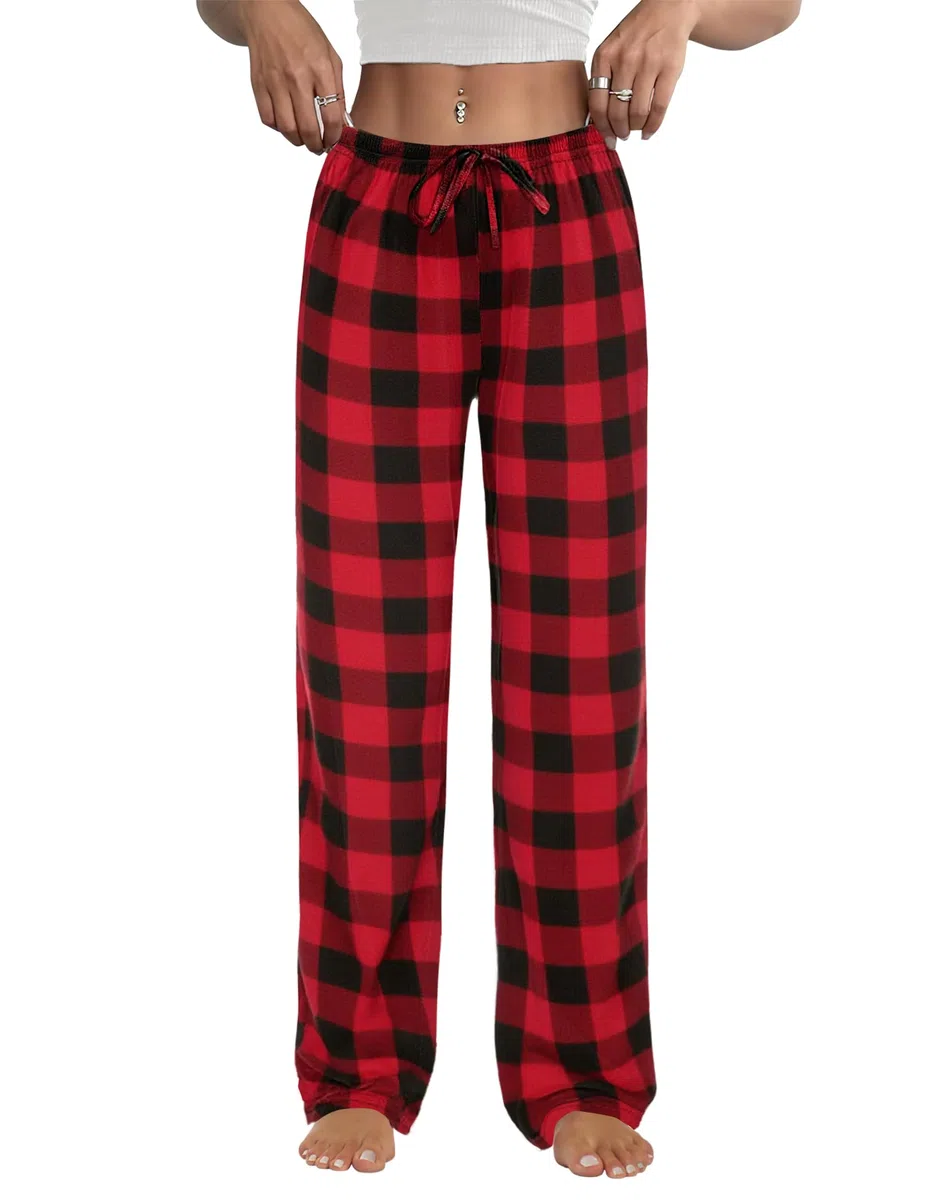 Ekouaer Pantaloni da Pigiama da Donna Lunghi Morbido Pantaloni da Notte con Tasche per Casa Dormire Yoga Jogging S-XXL