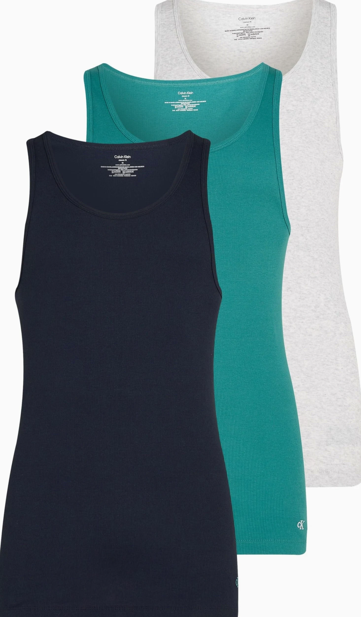 Calvin Klein Uomo Canotte Confezione da 3 in Cotone