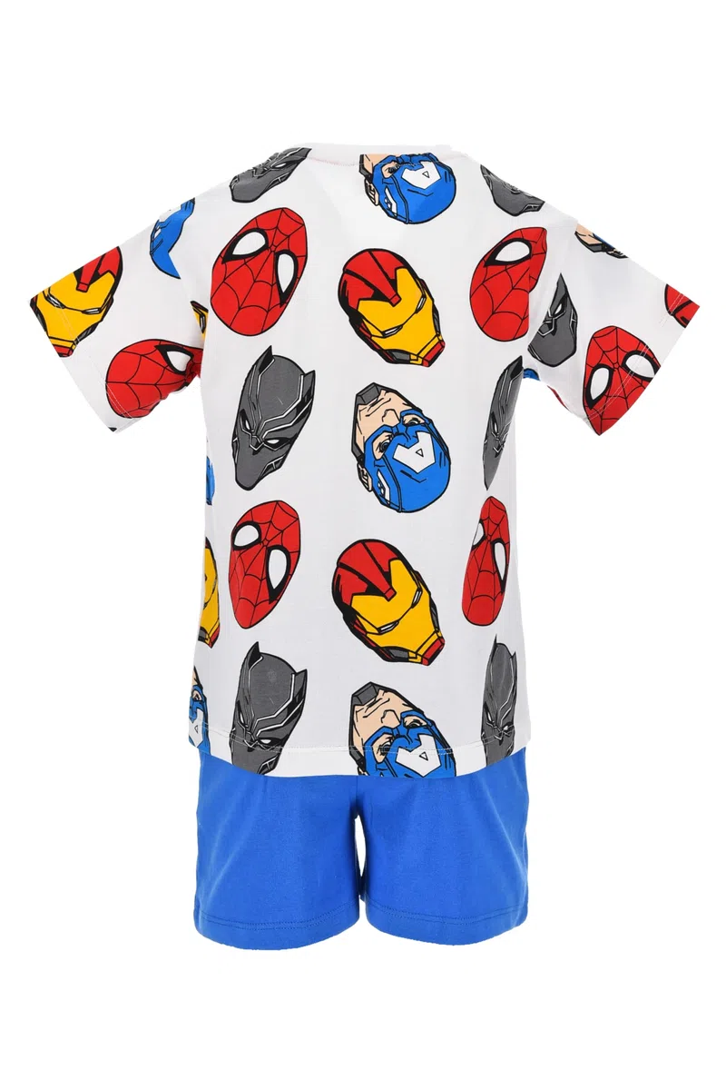 Marvel Avengers T-Shirt e Pantaloncini per Ragazzi, Pigiama 2 Pezzi per Bambino, Taglie 3 a 8 Anni