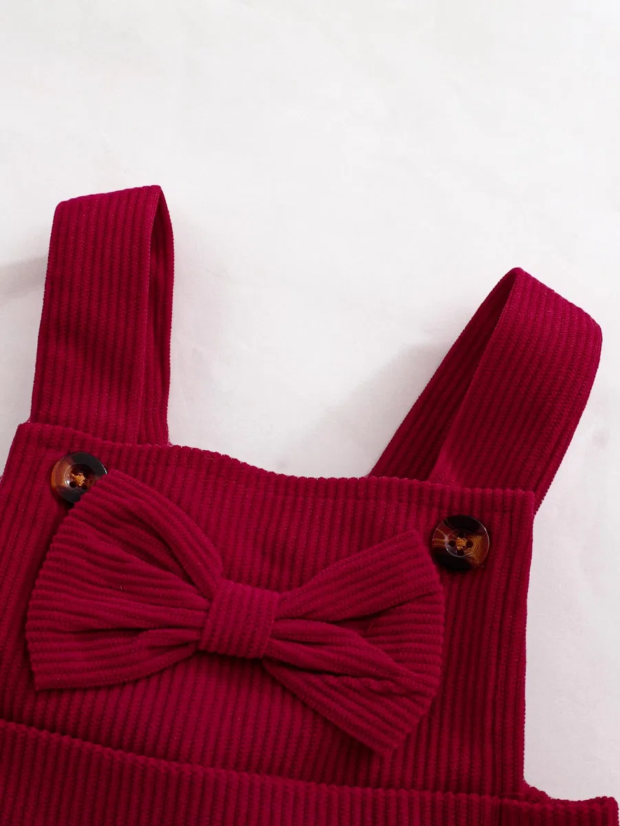 Set di Gonne Neonata Top a Maniche Corte e Gonna con Bretelle e Fiocco Vestiti Estivi per Neonata